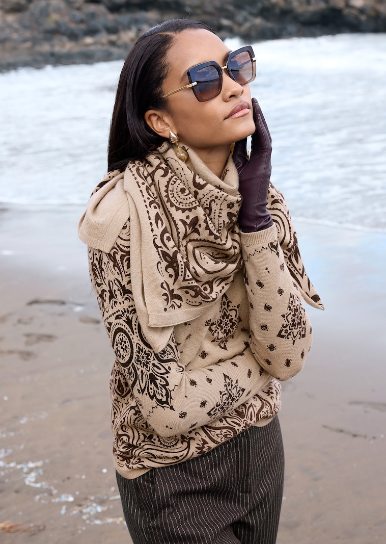 Kaschmirschal mit Paisleyprint
