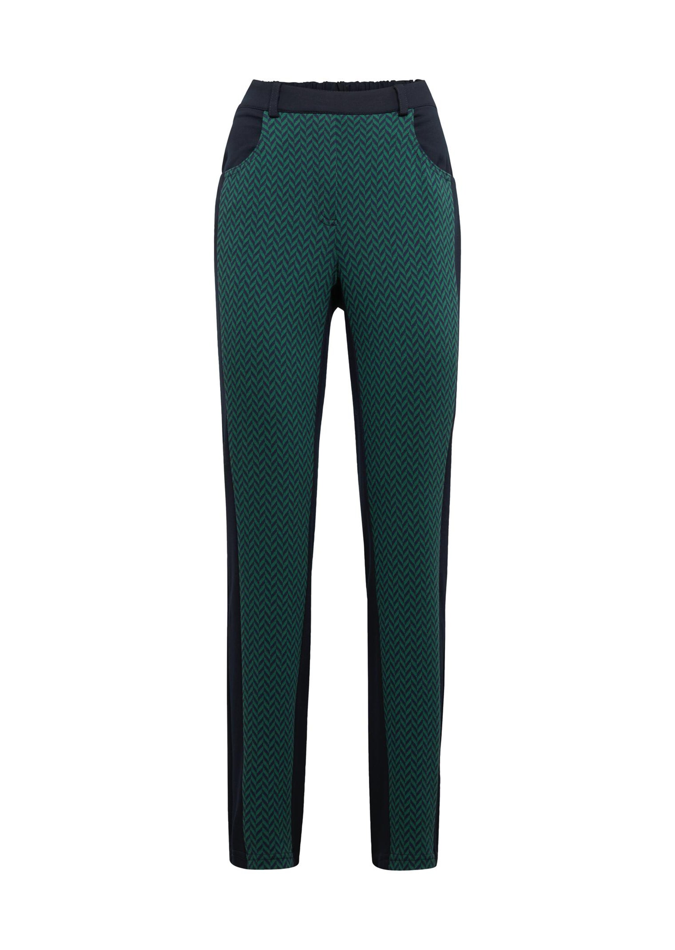 Pantalon - vert foncé / à motifs - Gr. 54 de Goldner Fashion