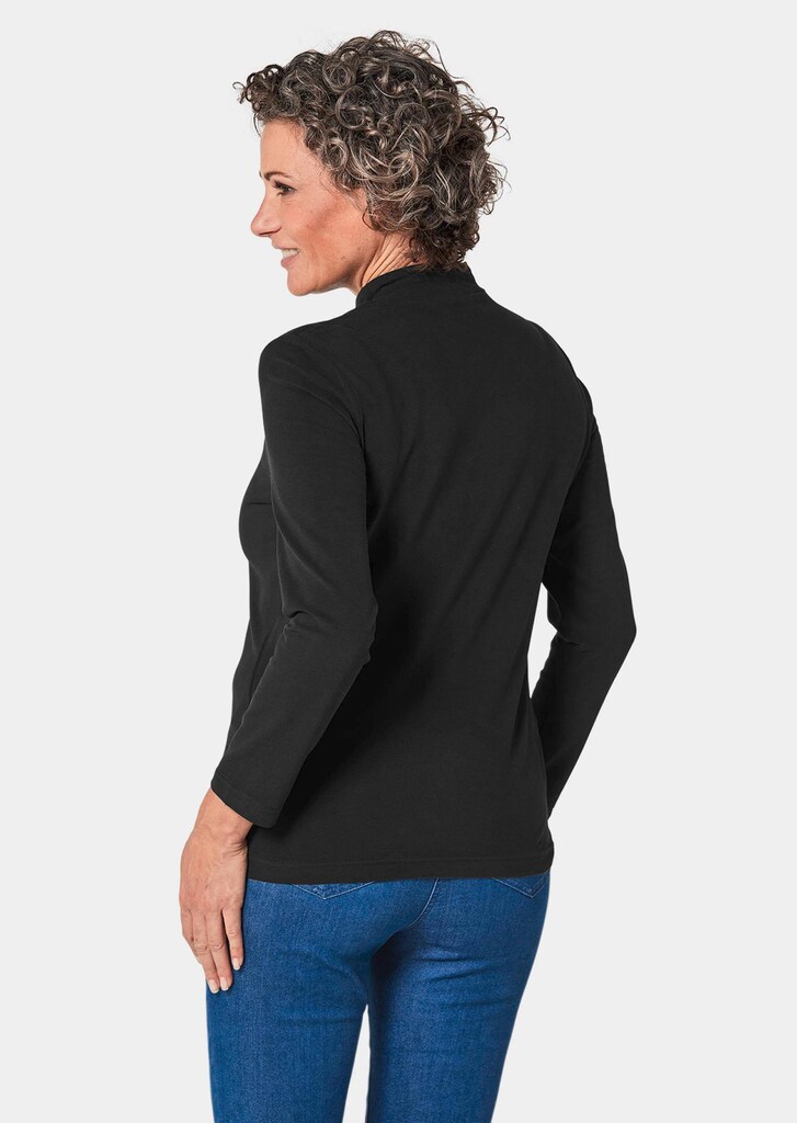 Stehkragenshirt mit Langarm