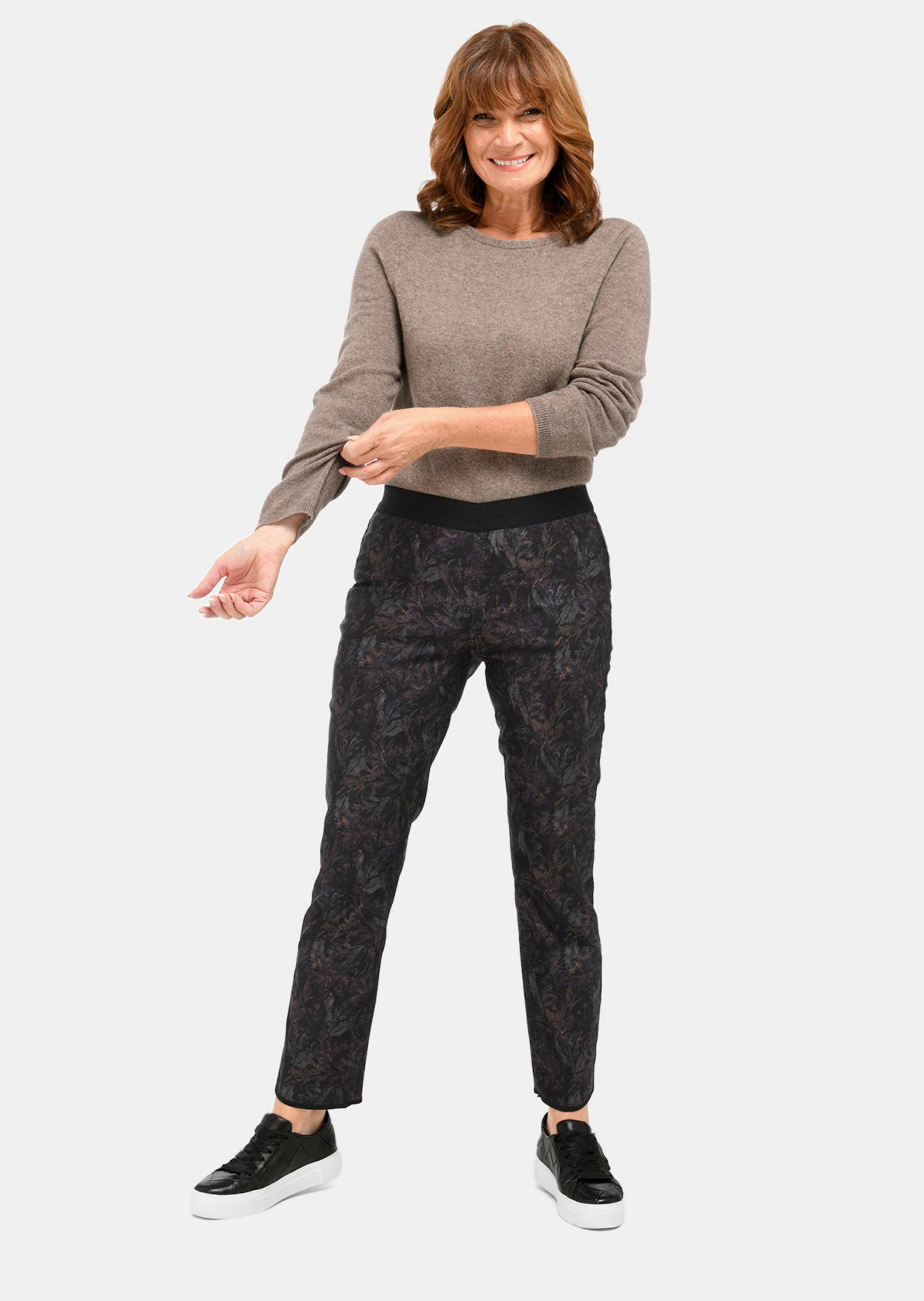 Pantalon enduit réversible couleur bronze femme