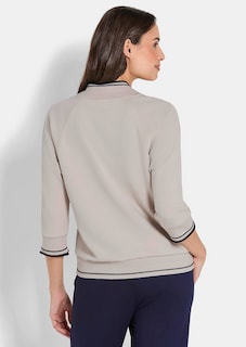 Sweatshirt met sportieve geribde boorden thumbnail 2