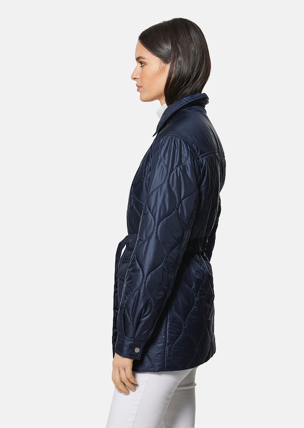 Padded quilted jacket with drawstring waist 3