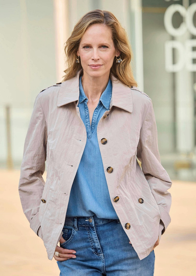 Veste trench, aspect froissé