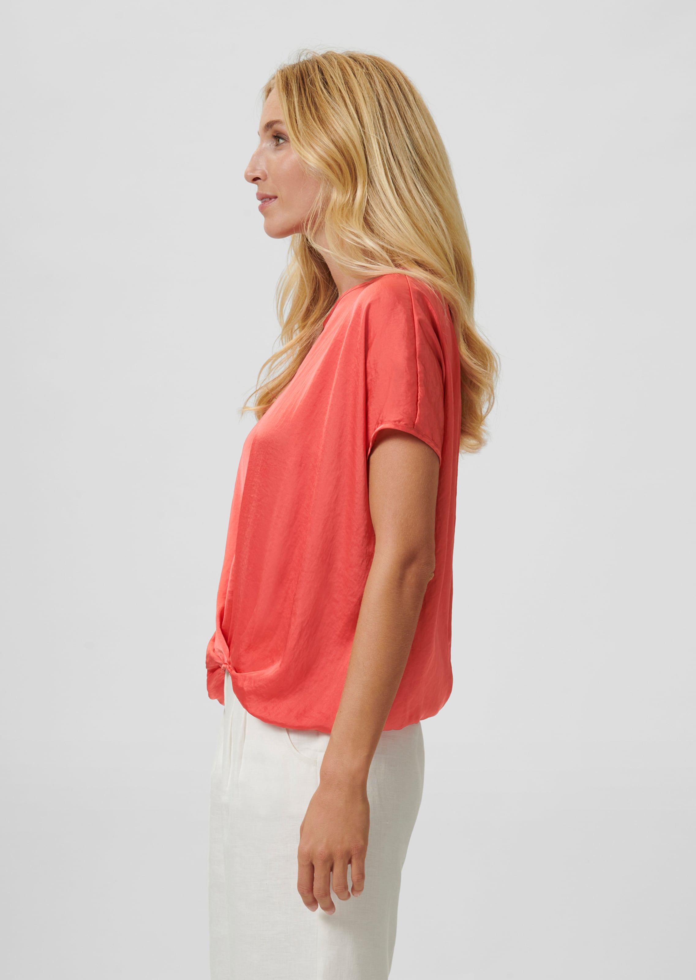 Weiße Bluse Mit Gummizug Am Saum Bluse mit Gummizug am Saum in lachs | MADELEINE Mode