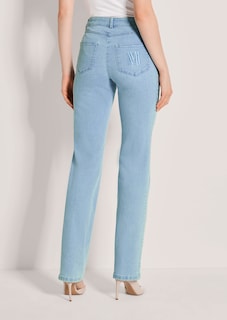 M-Jeans in gerader Form mit Logo-Stickerei thumbnail 3