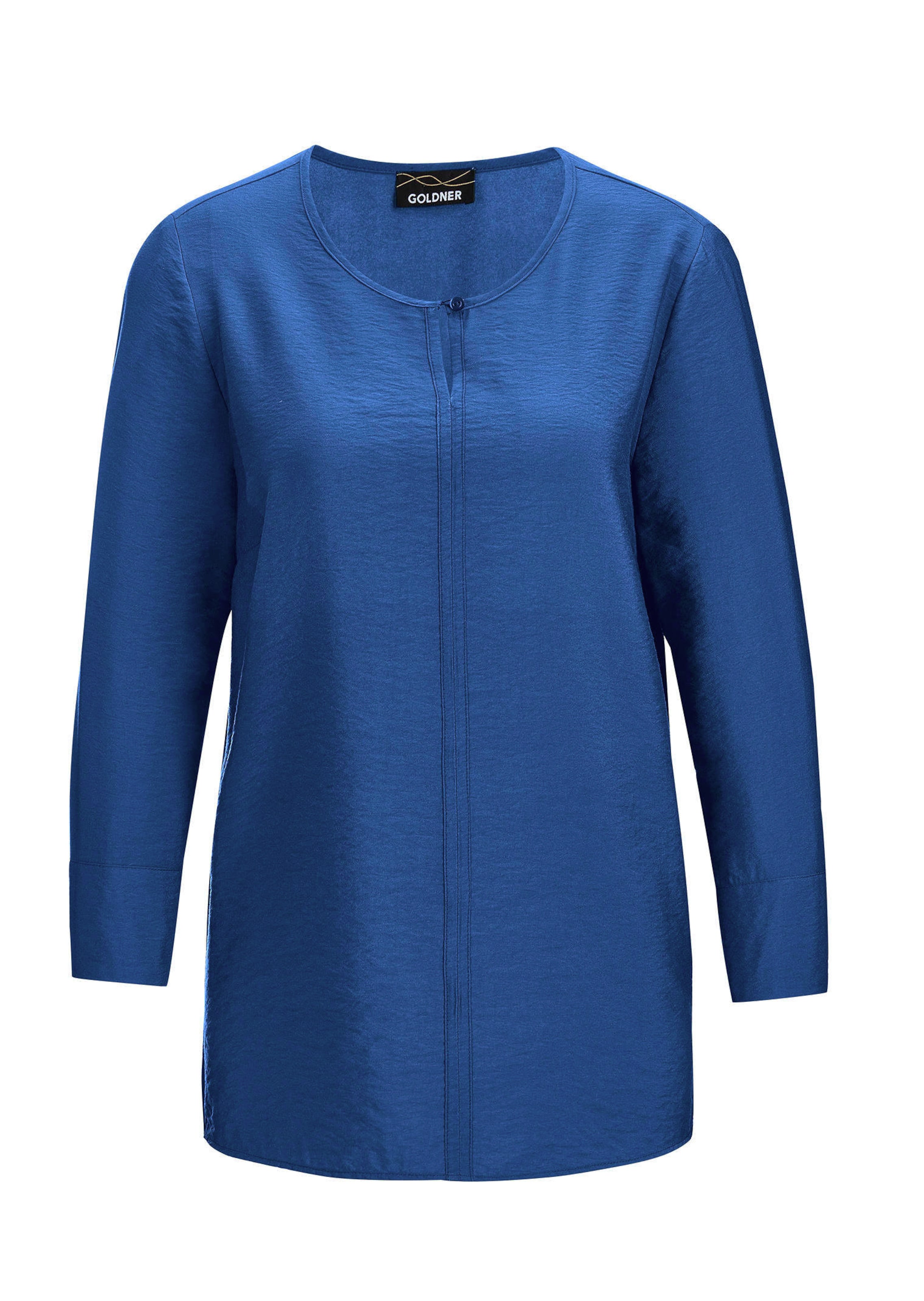 Blouse met ronde hals in viscosemix met structuur