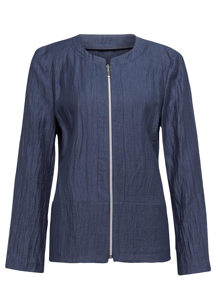 Leichter Struktur-Blazer mit Reißverschluss