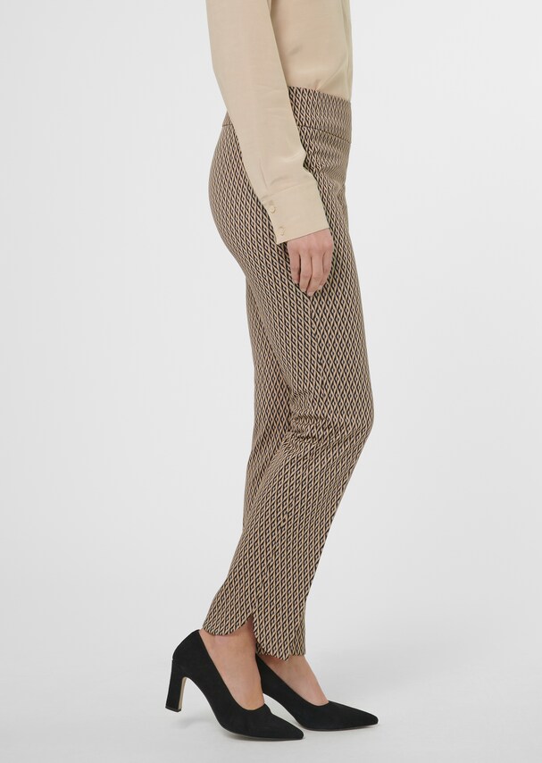 Slip-on trousers in high-quality jacquard 3