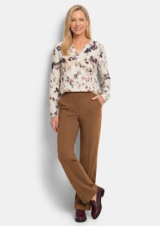 Pantalon à taille élastique avec pinces thumbnail 2