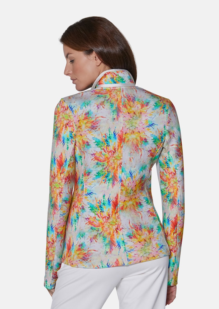 Printed leisure jacket with mesh inserts 2
