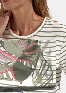 Ringelshirt mit grafischem Frontprint thumbnail 3