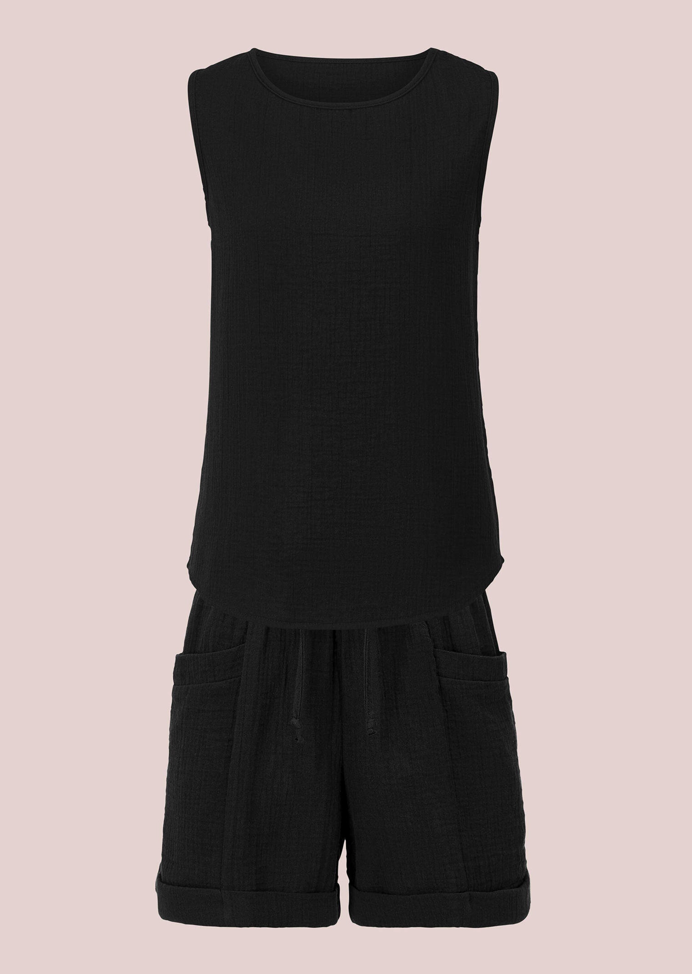 Shorty-Set aus Baumwoll-Musselin