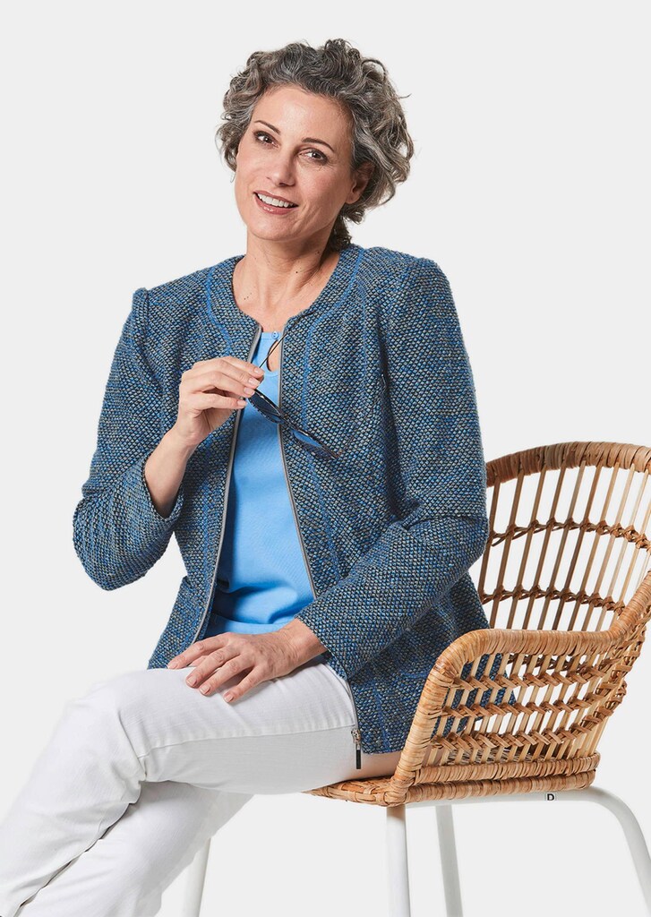 Bequemer Struktur-Jerseyblazer