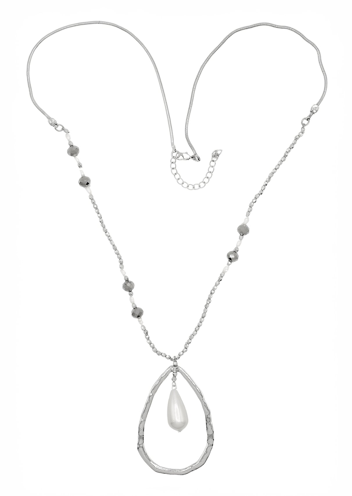 Lange Kette mit Schmucksteinen