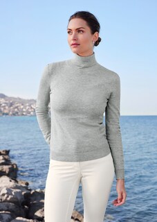 Pull en maille fine avec viscose et élasthanne thumbnail 7