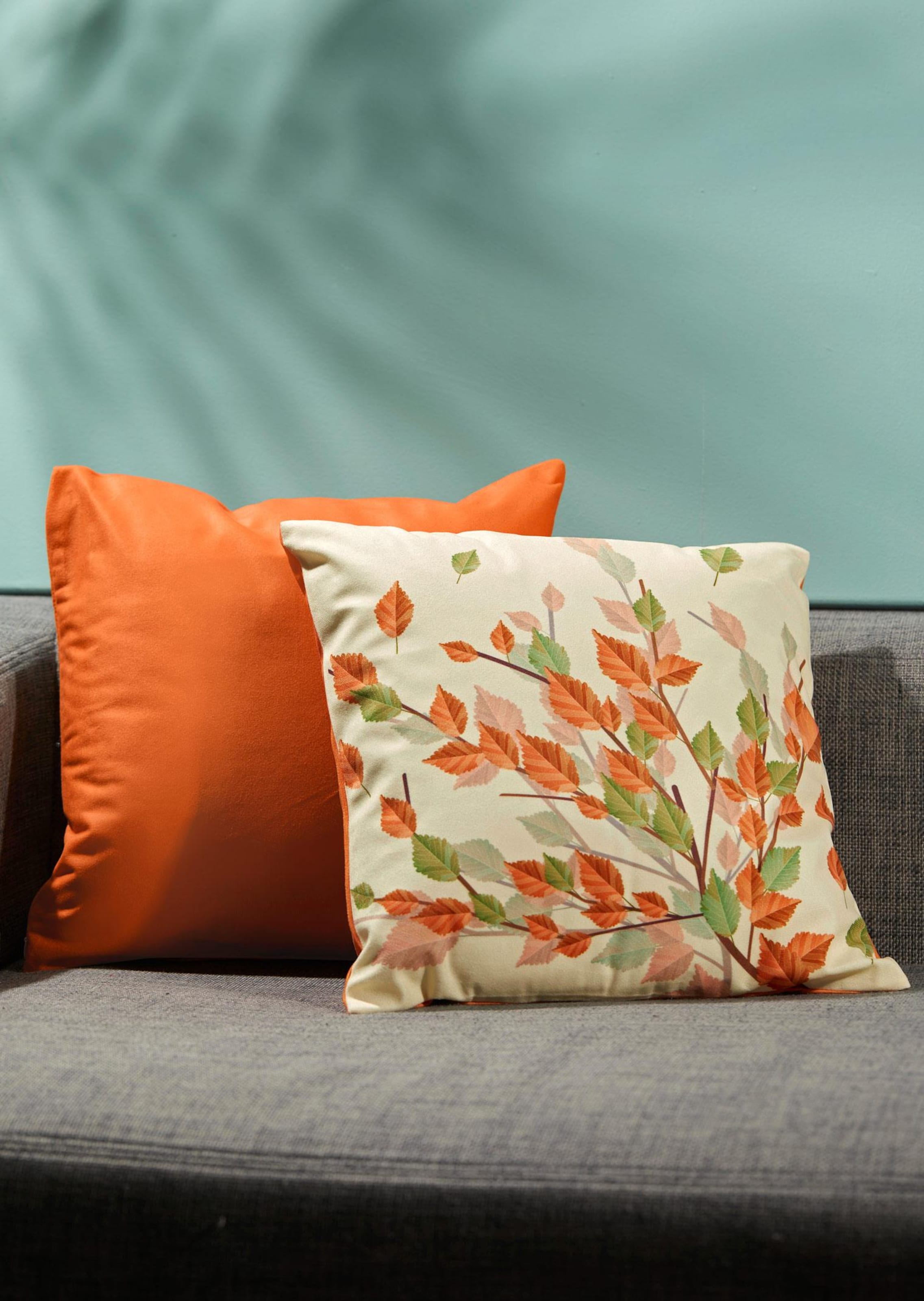 Lot de 2 housses de coussin - terre cuite / à motifs - Gr. 0 de Goldner Fashion