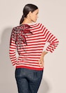 Gestreifter Pullover mit Strasssteinchen thumbnail 3