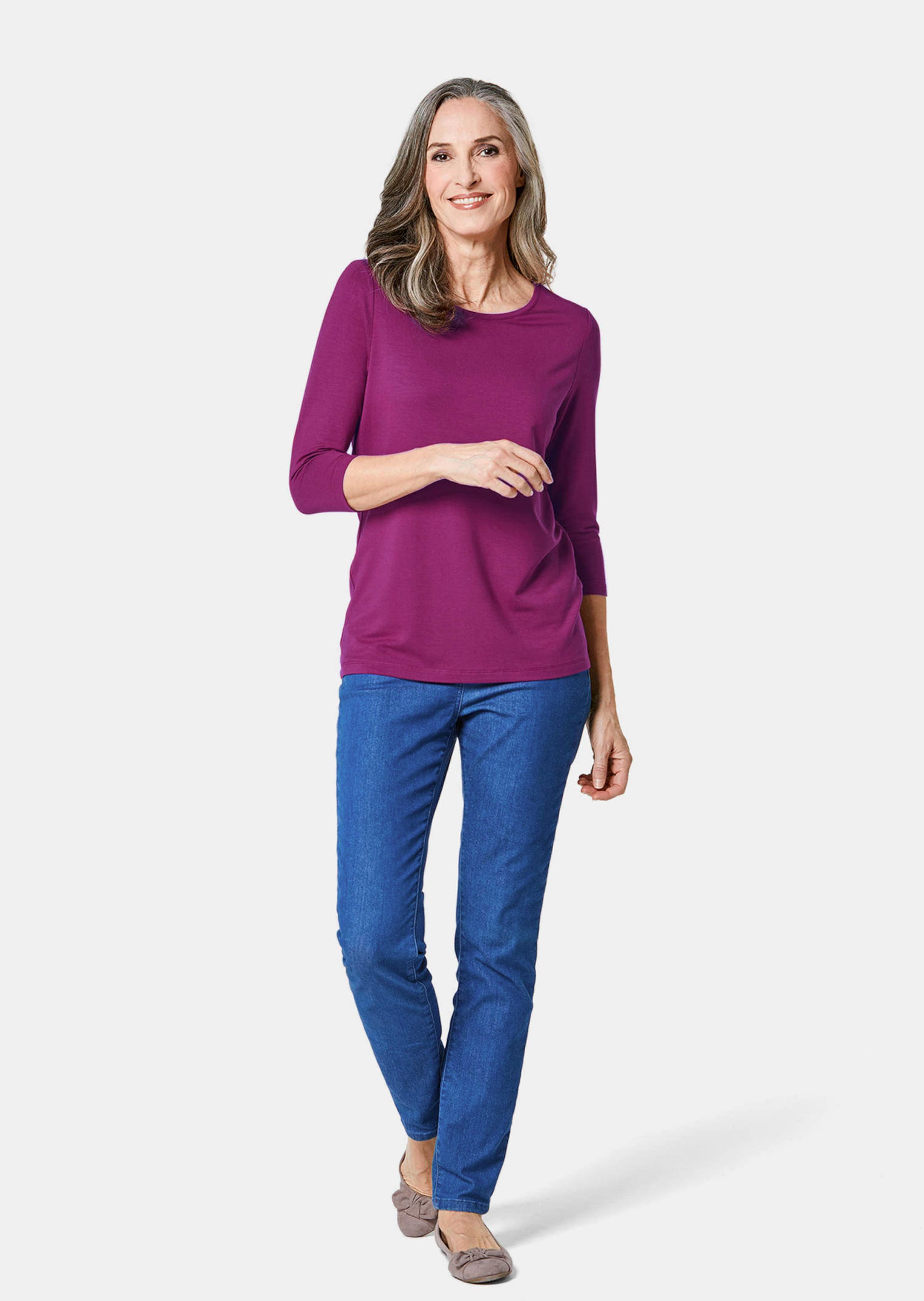 T-shirt à manches 3/4 - baie - Gr. 56 de Goldner Fashion