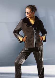 Lederjacke aus naturgewachsenem Merino-Lammfell thumbnail 2