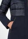 Lange Jacke im Materialmix mit Kapuze thumbnail 5