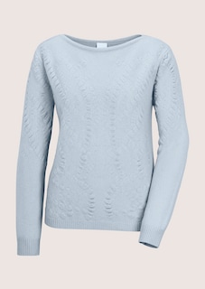 Pullover mit Kaschmir und Strukturstrick thumbnail 6