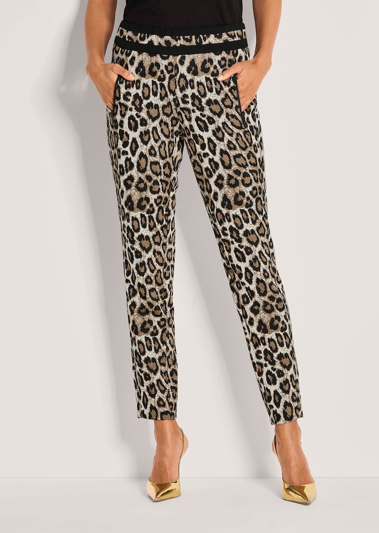 Pantalon léopard avec poches zippées