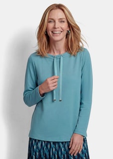 Sweatshirt mit Zierkordel am U-Boot-Ausschnitt thumbnail 1