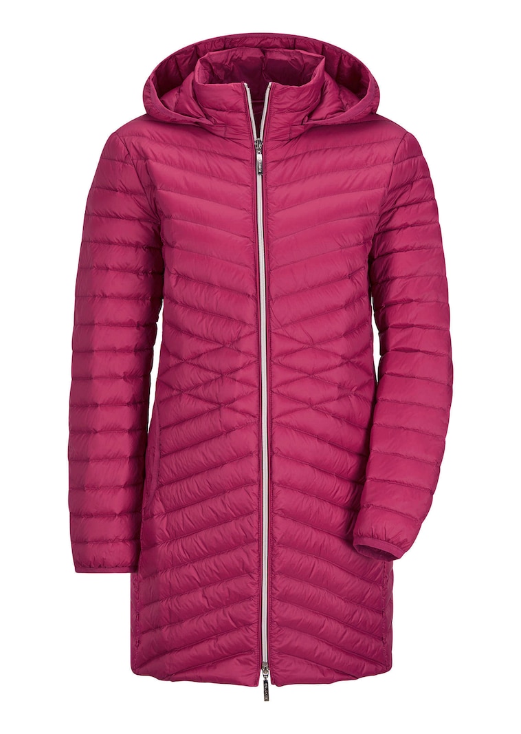 Doudoune longue féminine avec matelassage flatteur