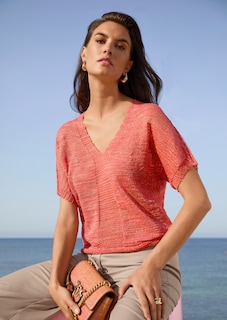 Halbarm-Pullover mit Glanz-Effekt thumbnail 7