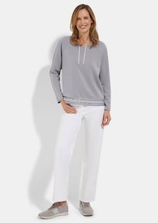 Sweatshirt mit Kordelzug und Paspeln thumbnail 2