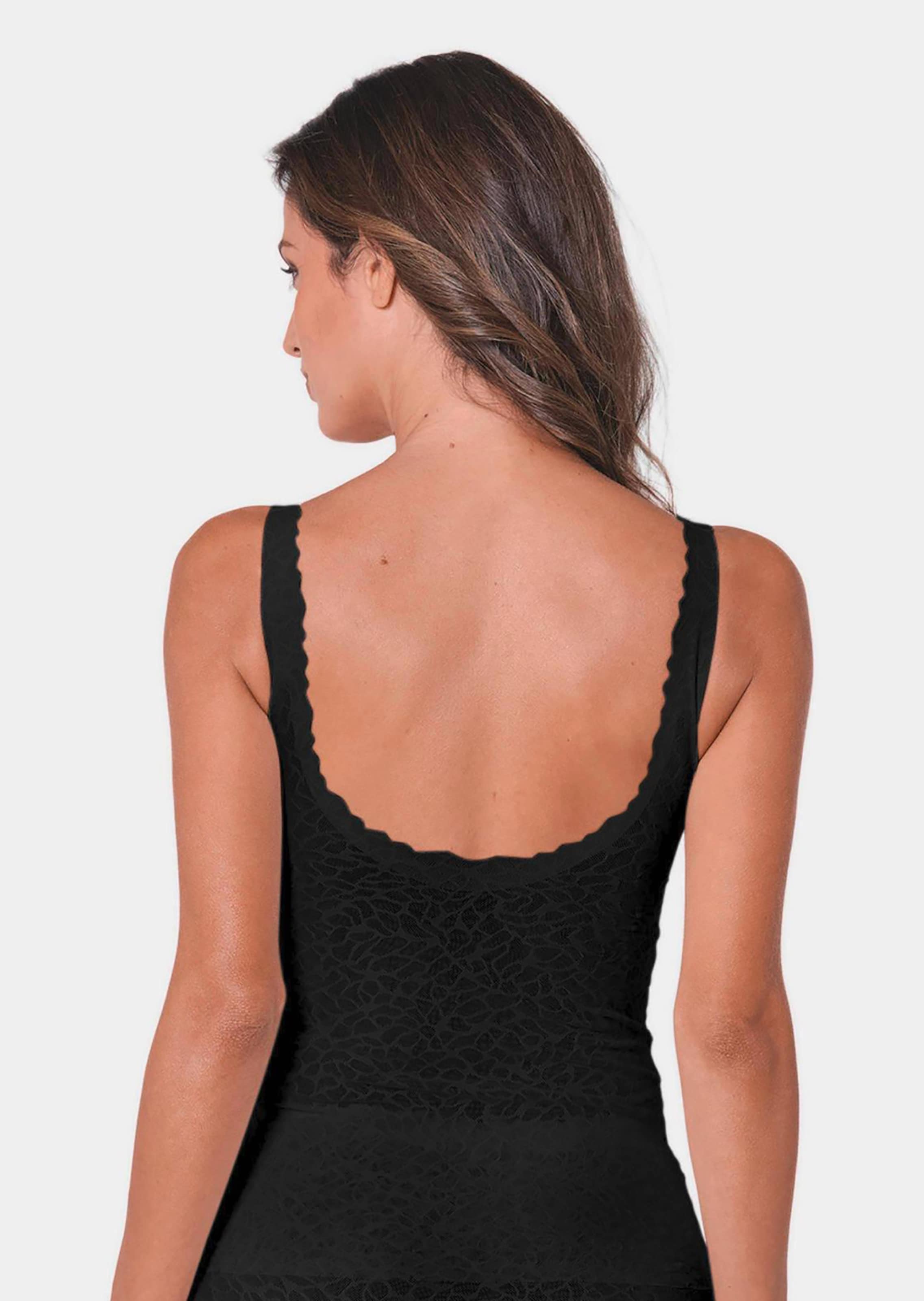 Débardeur en dentelle jacquard - noir - Gr. XS de Goldner Fashion