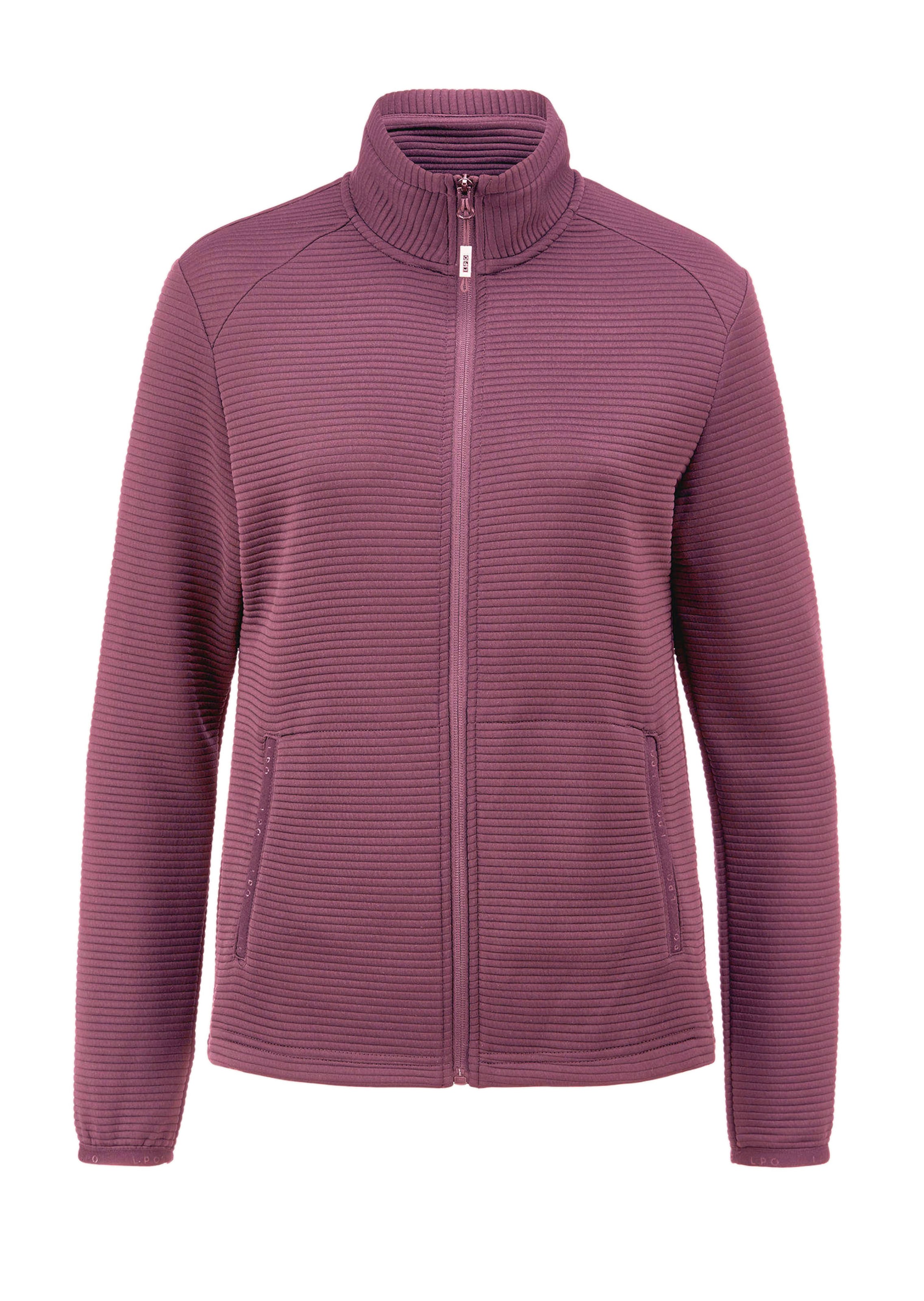 Licht vrijetijdsjack met horizontale ribstructuur