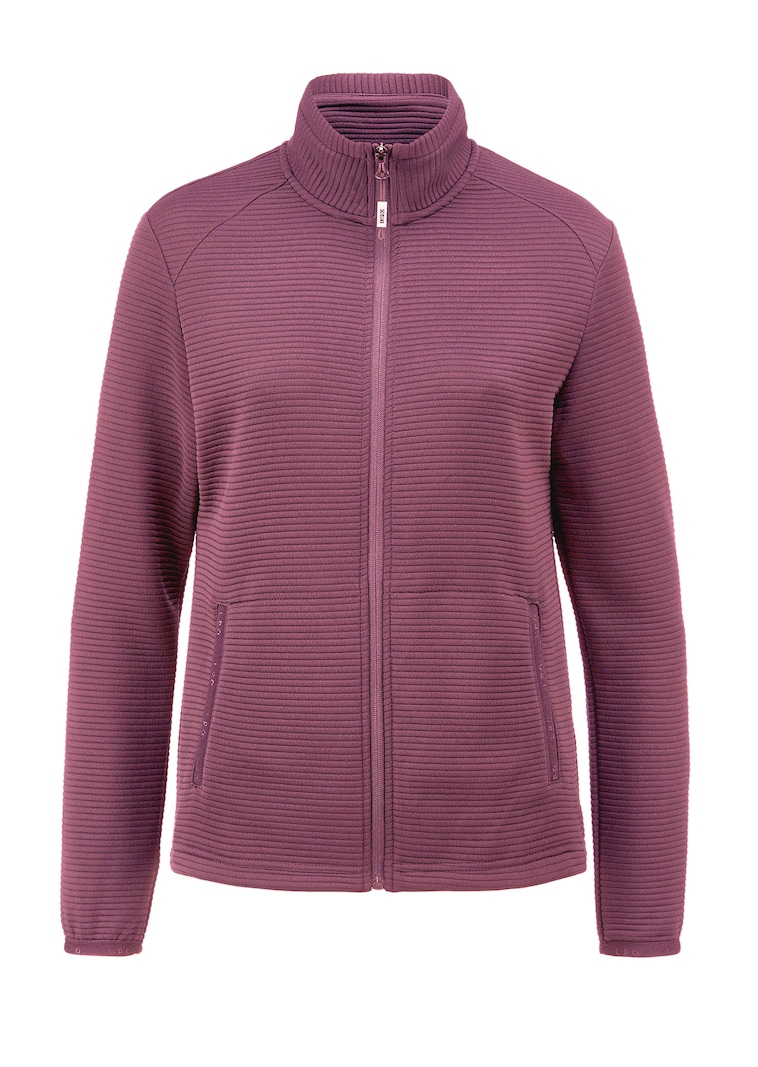 Licht vrijetijdsjack met horizontale ribstructuur