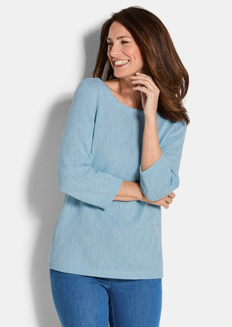 Pullover aus Baumwolle mit 3/4-Ärmeln