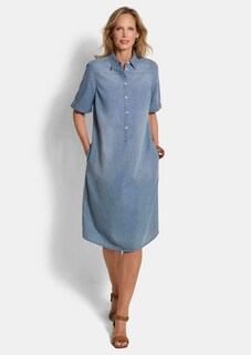 Kleid in Jeans-Optik aus reiner Baumwolle thumbnail 2
