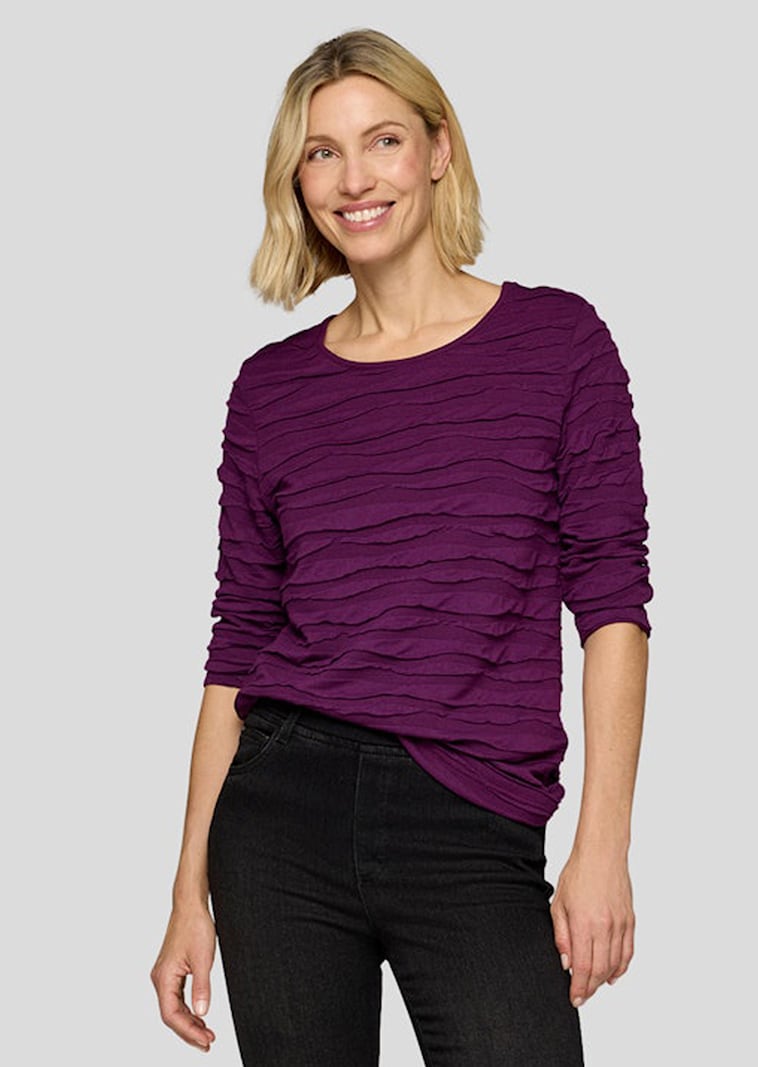 Jersey-Shirt mit Wellenmuster