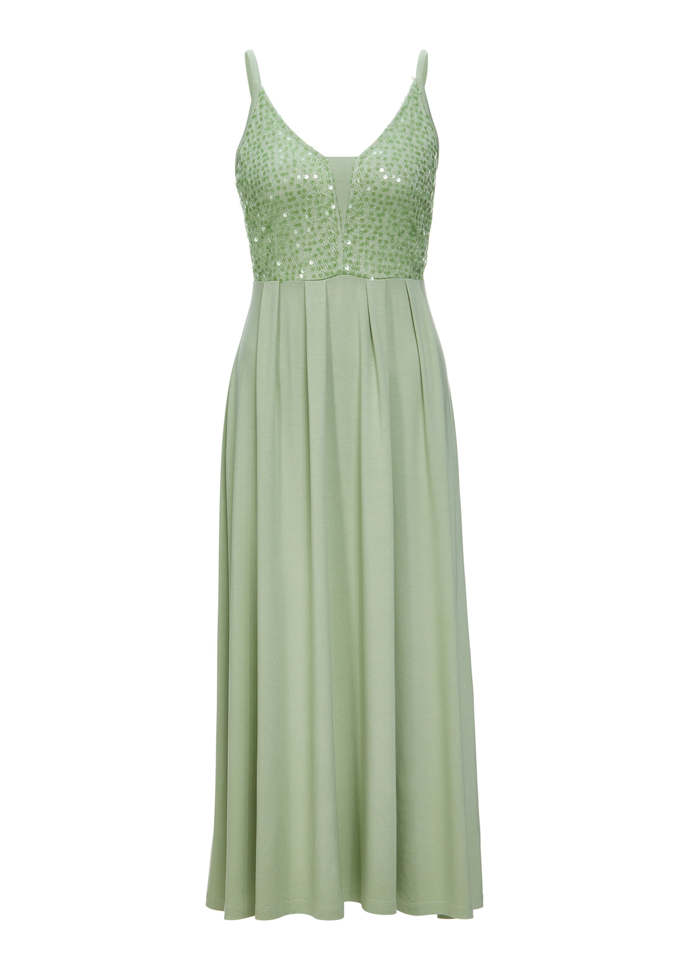 Langes Strandkleid mit edler Paillettenspitze