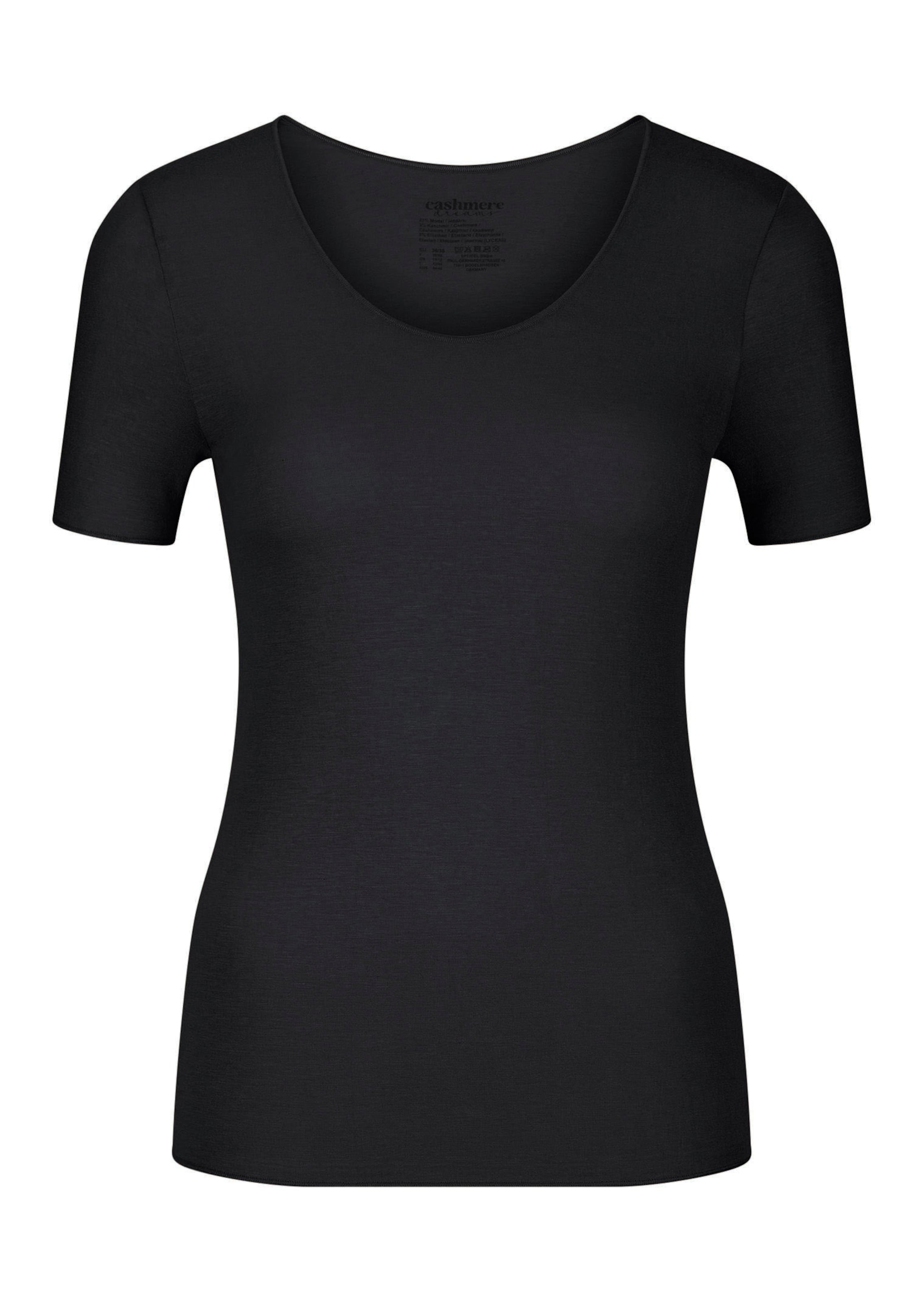 Shirt met korte mouwen in chique modal kasjmier stof