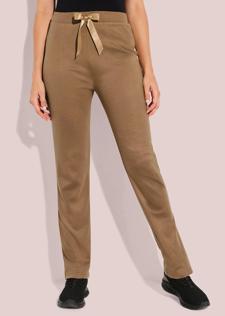 Jersey broek in tricotlook