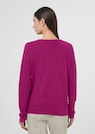 Round neck jumper with drawstring thumbnail 3