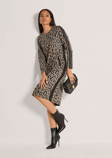 Jacquard-Kleid mit Leopardenmuster und Strass thumbnail 4