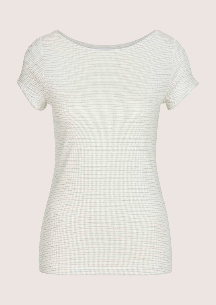Kurzarm-Shirt mit Glanz-Effekt