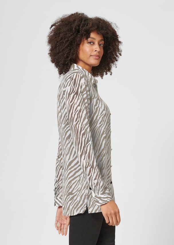 Long-line animal print blouse 3