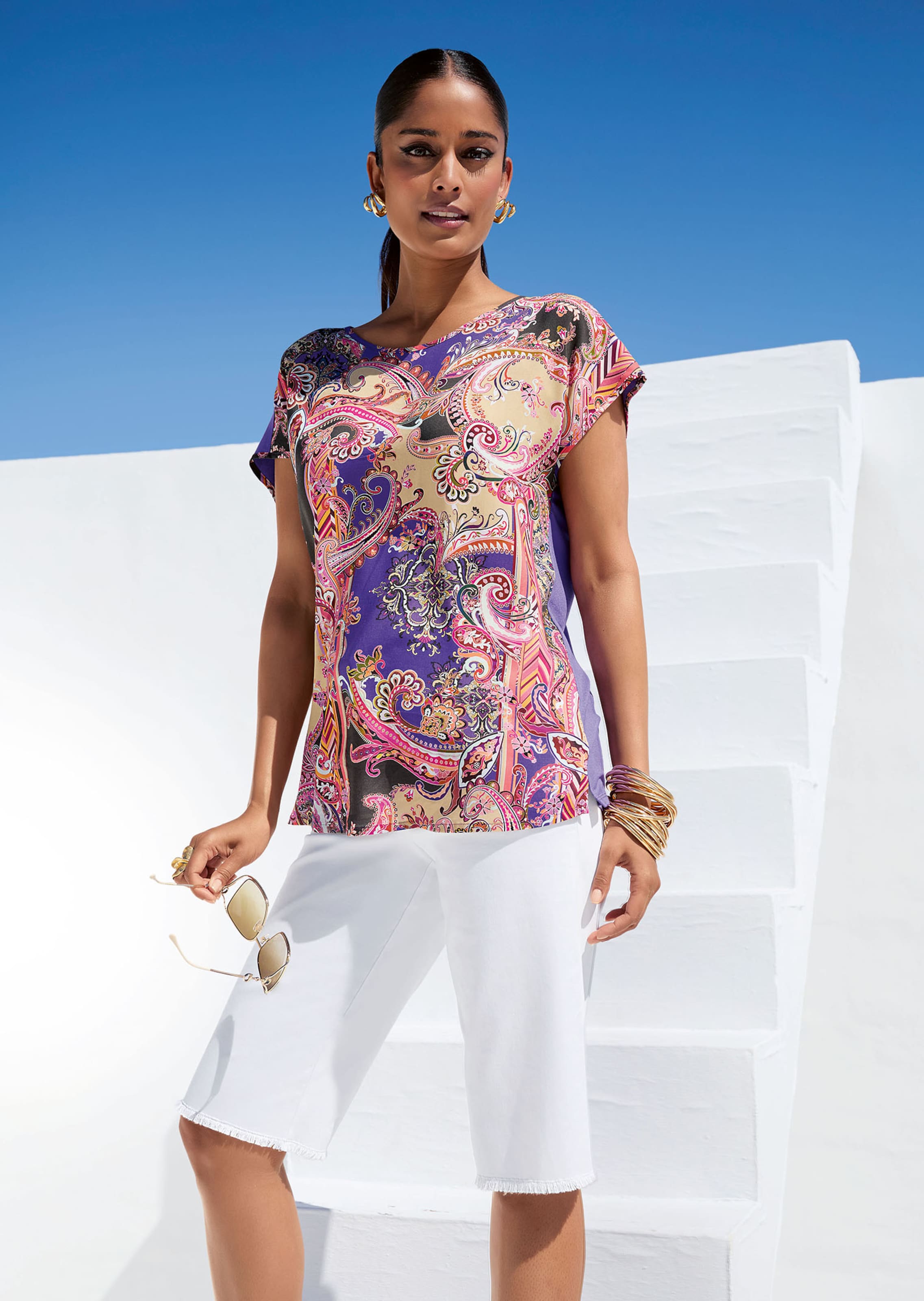 Shirtbluse mit Unikat-Print