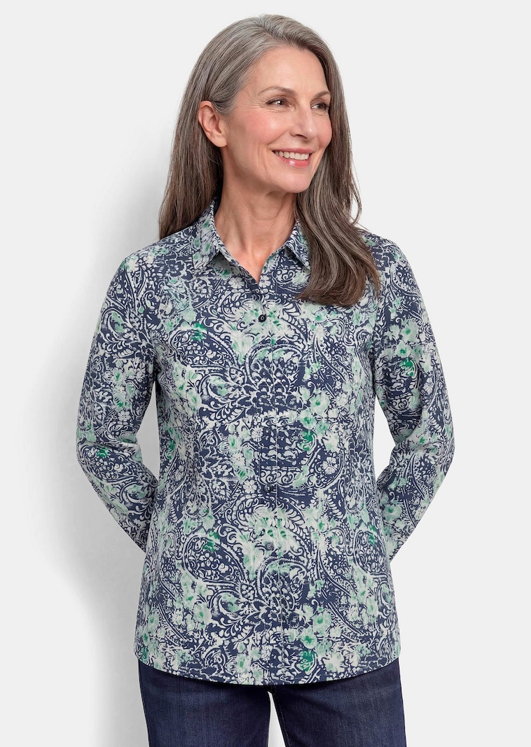 Overhemdblouse van puur katoen