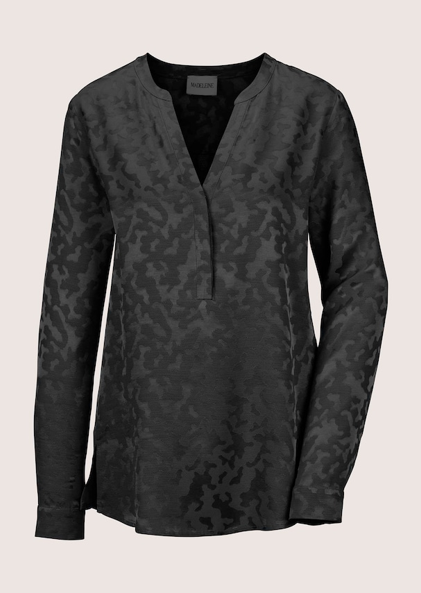 Lange Jacquard-Bluse 5
