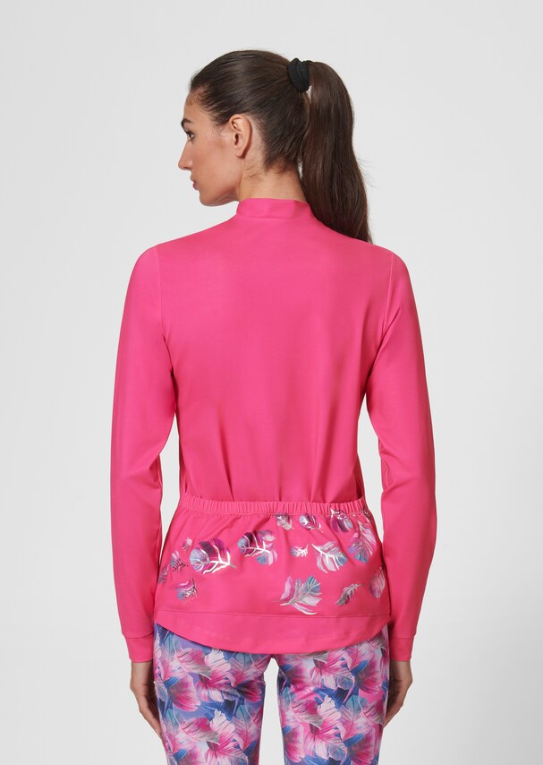 Cycling jacket with leaf foil print 2