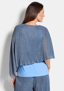 Elegantes Shirt mit Plissee-Überwurf thumbnail 3
