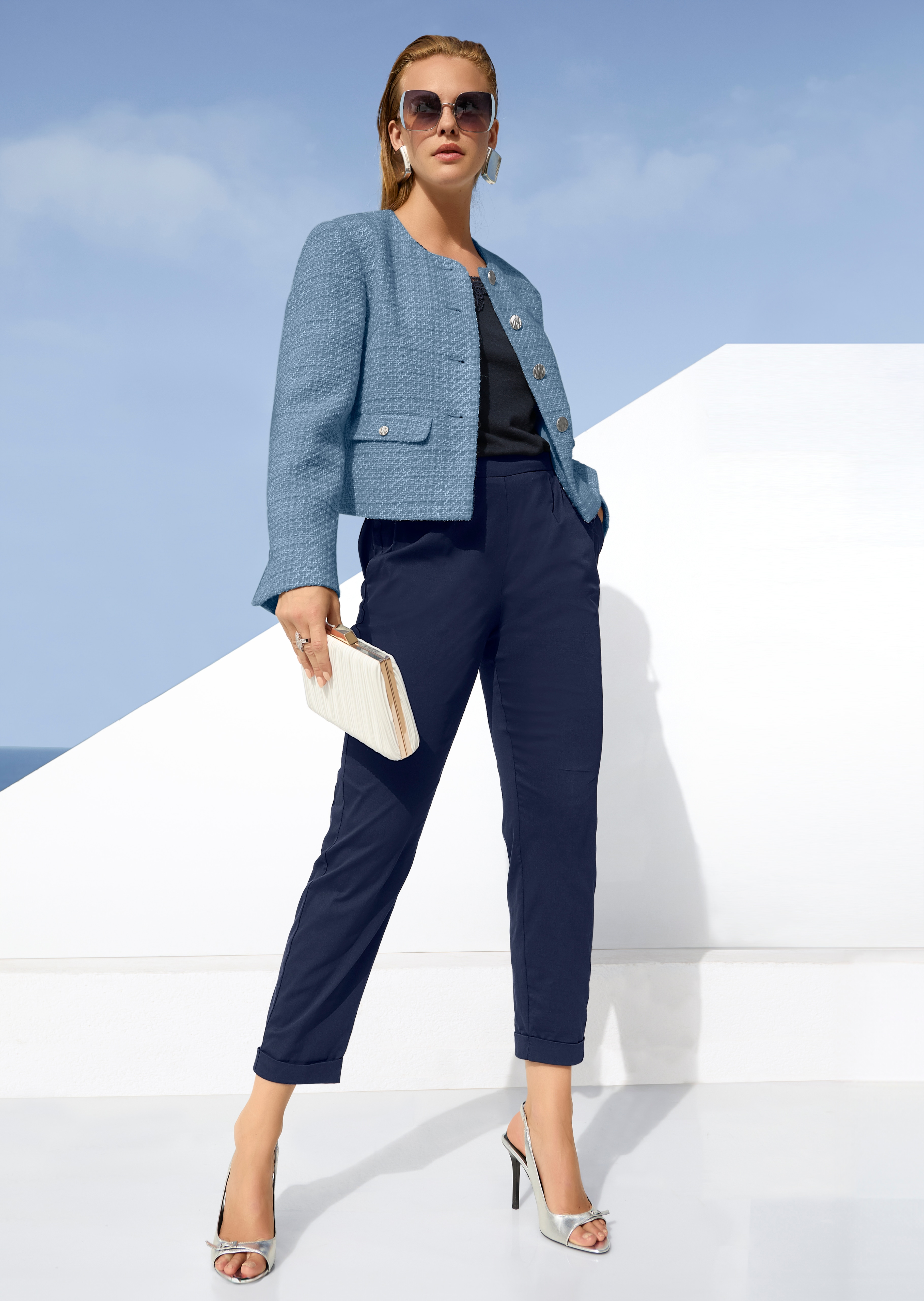 Kurzer Tweed-Blazer