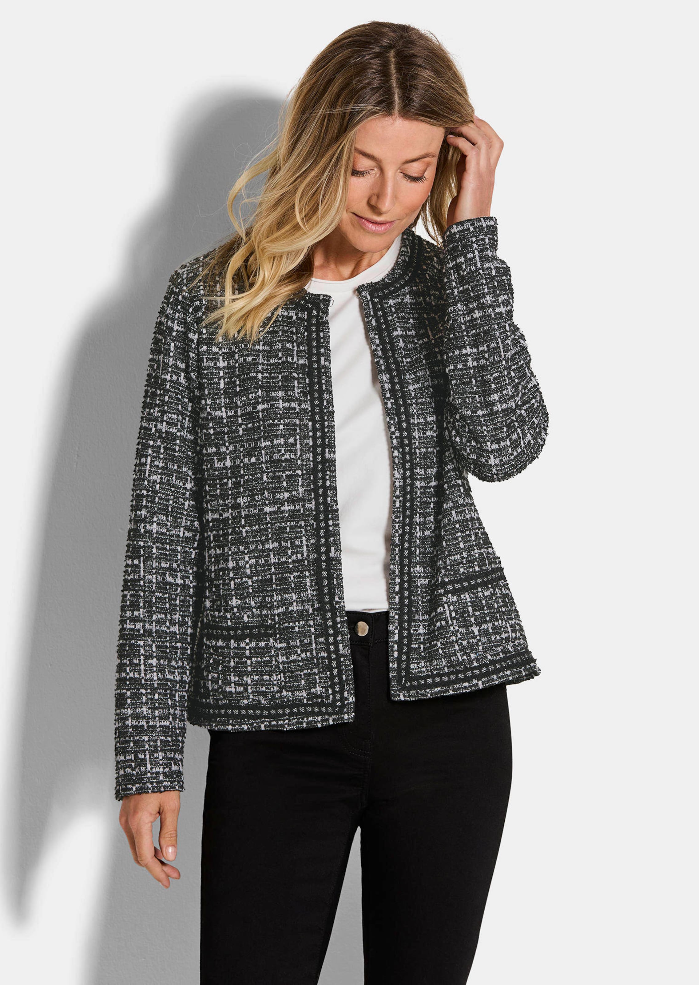 Blazer en bouclette légèrement brillante